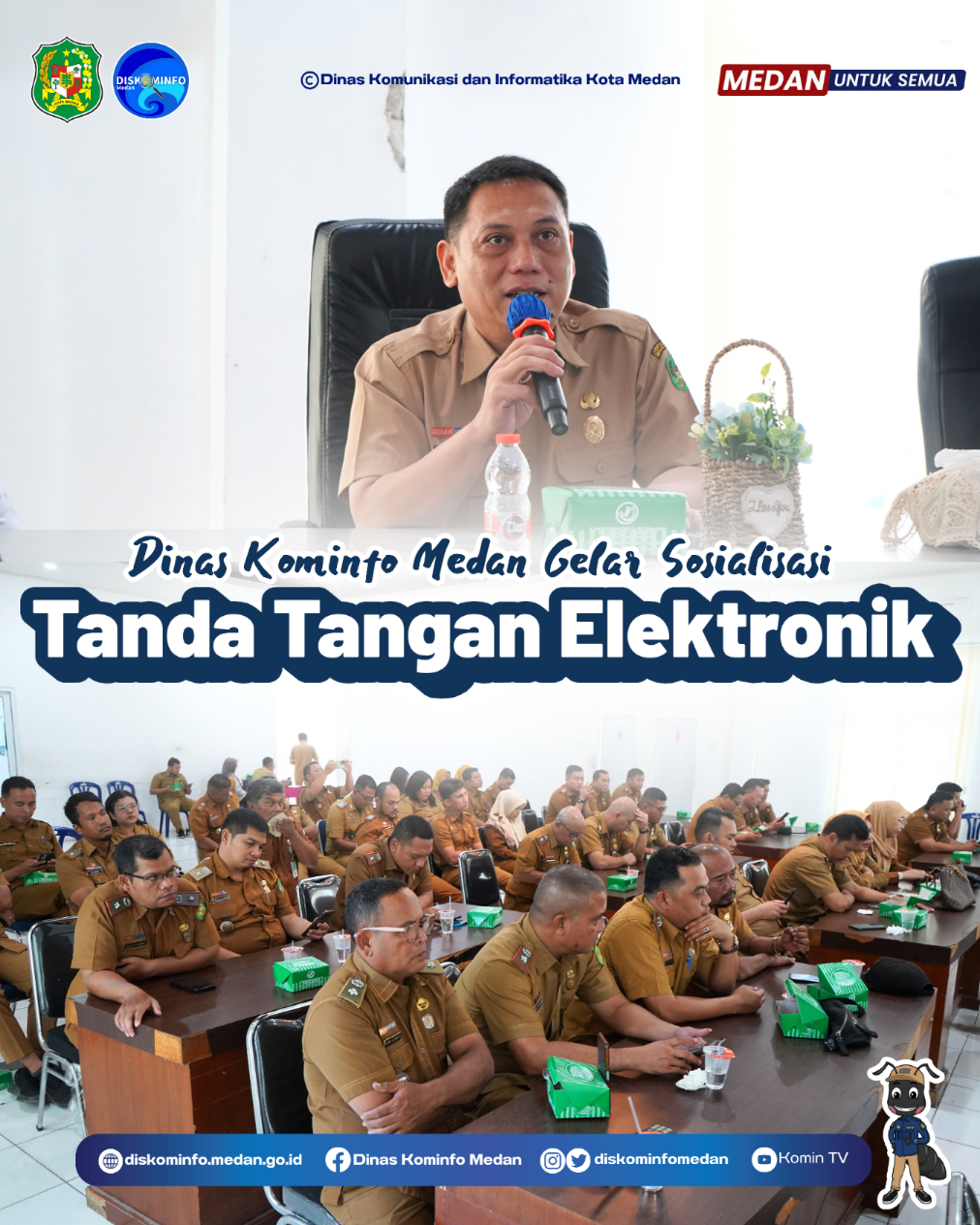 Dinas Kominfo Medan Gelar Sosialisasi Tanda Tangan Elektronik (TTE)