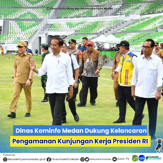 Dinas Kominfo Medan Dukung Kelancaran Pengamanan Kunjungan Kerja Presiden RI