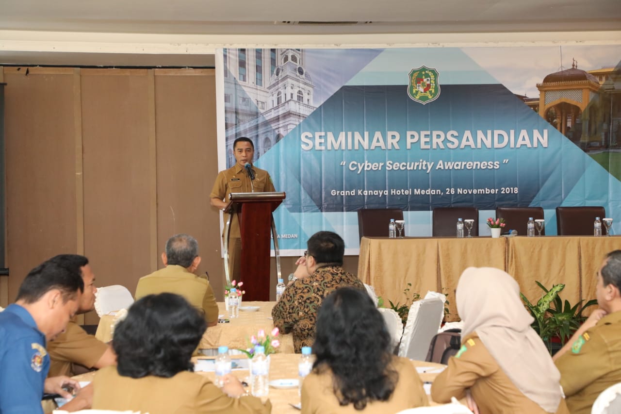 Dinas Kominfo Kota Medan Gelar Seminar Persandian Cyber Security Awarennes 