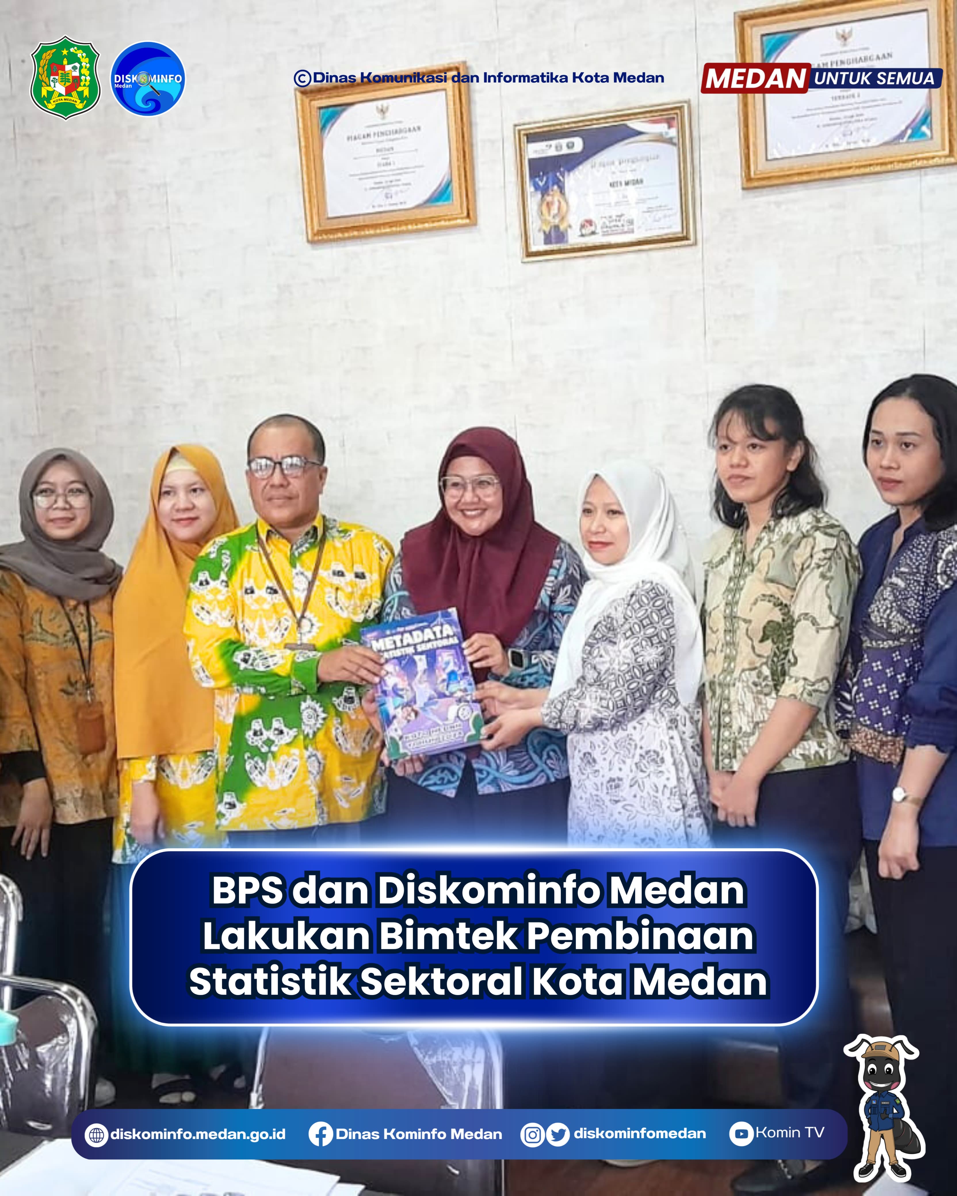 BPS dan Diskominfo Medan Lakukan Bimtek Pembinaan Statistik Sektoral Kota Medan