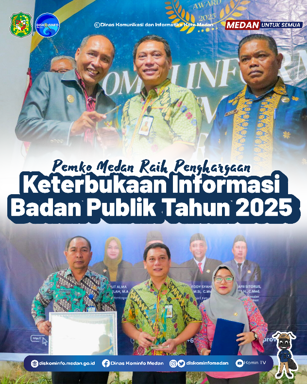 Pemko Medan Kembali Raih Predikat Informatif di Komisi Informasi Award 2025