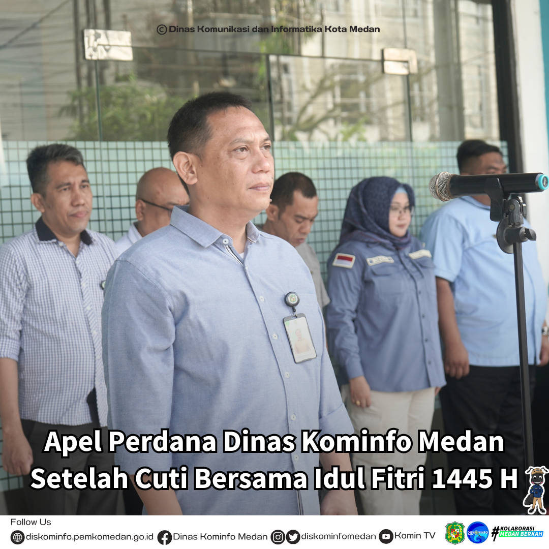 Apel Perdana Dinas Kominfo Medan Setelah Cuti Bersama Idul Fitri 1445 H