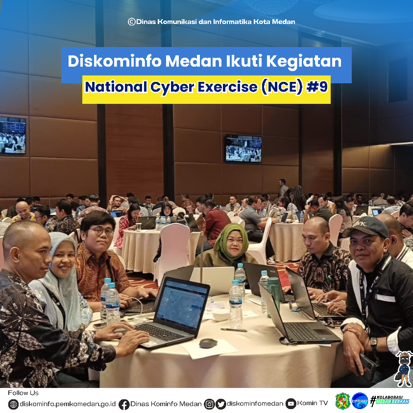 Diskominfo Medan Ikuti Kegiatan National Cyber Exercise (NCE) #9