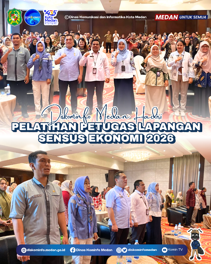 Diskominfo Medan Hadiri Pelatihan Petugas Lapangan Sensus Ekonomi 2026