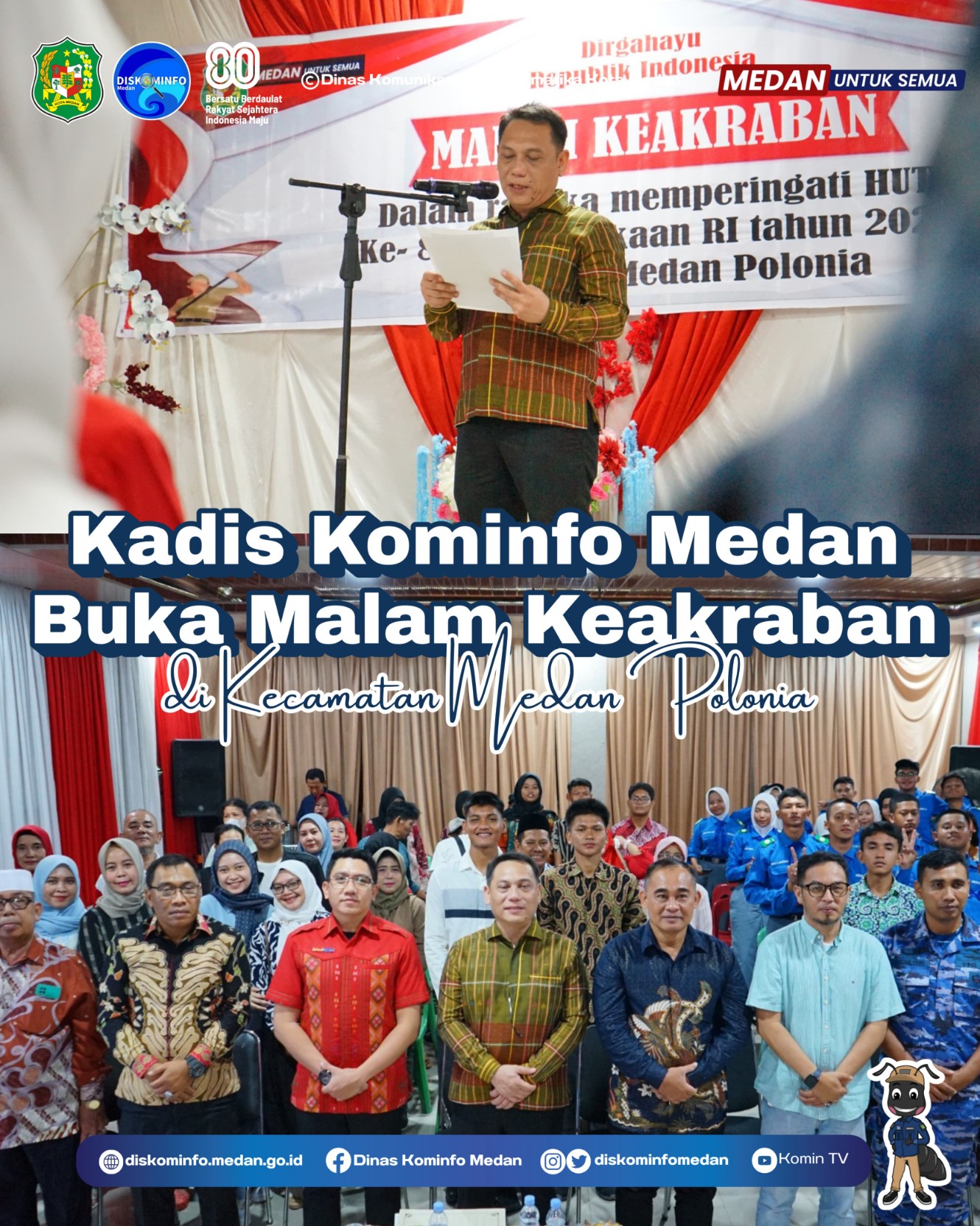 Kadis Kominfo Medan Buka Malam Keakraban di Kecamatan Medan Polonia