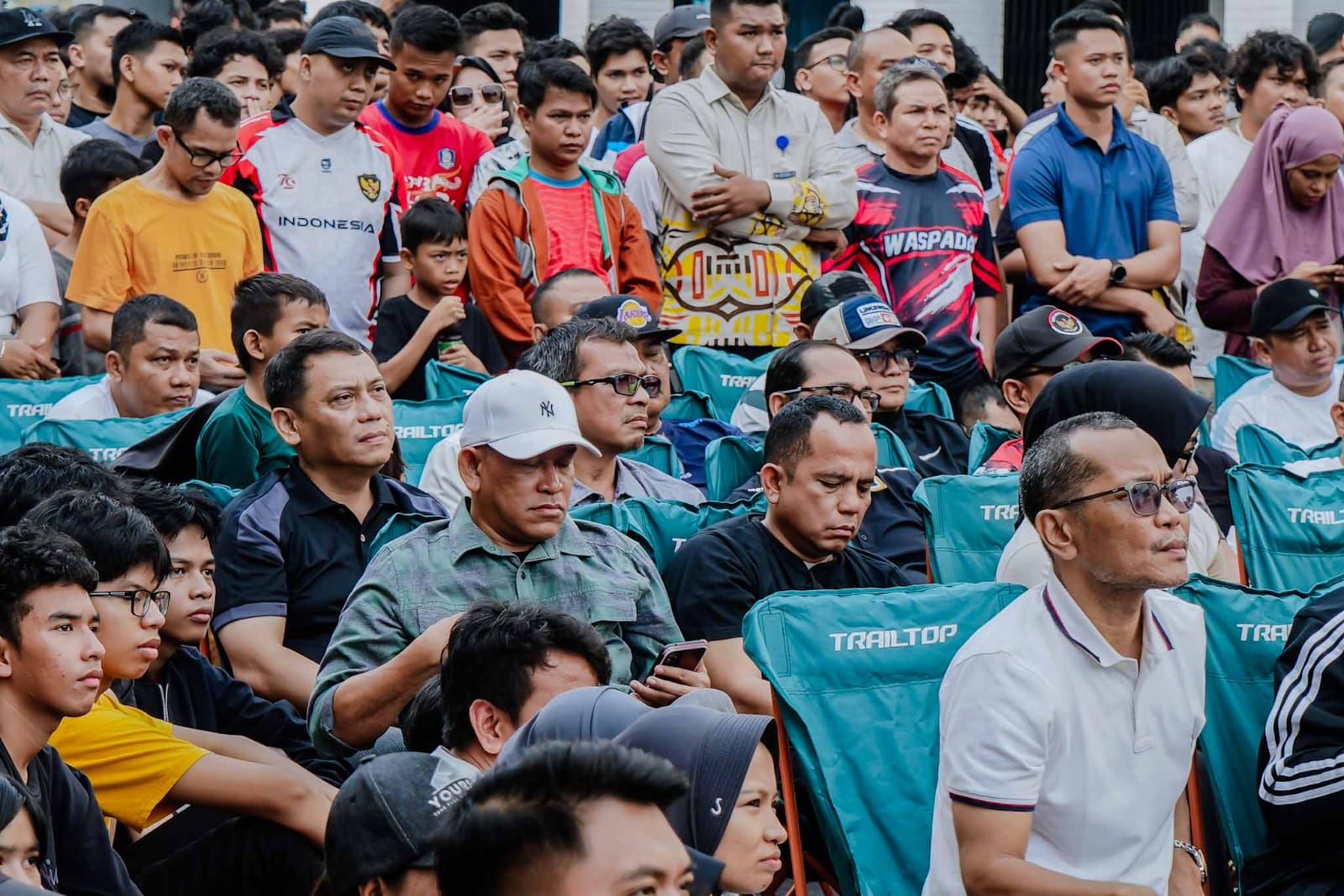 Rico Waas Nobar Piala Dunia Bersama Warga di CFD Kesawan, Ajak Generasi Muda Gemar Berolahraga