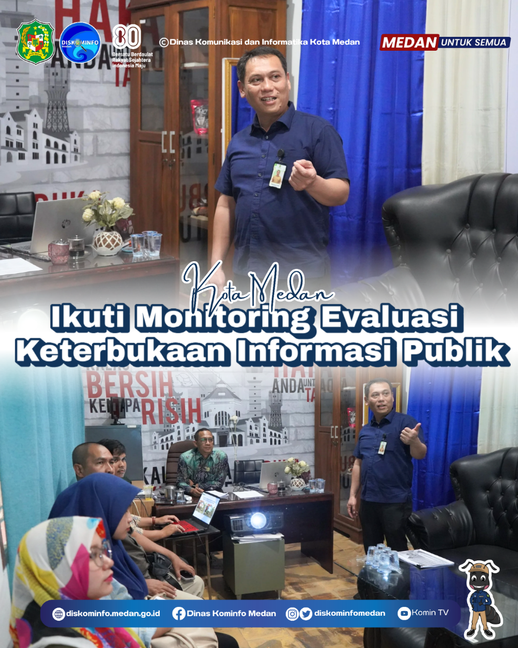 Kota Medan Ikuti Monitoring Evaluasi Keterbukaan Informasi Publik