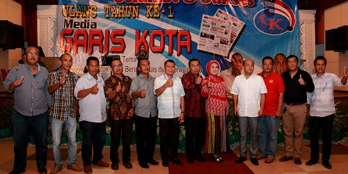 Kadis Kominfo Kota Medan Mewakili Walikota Medan Hadri Peringatan Hut Media Garis Kota di Wisma Benteng